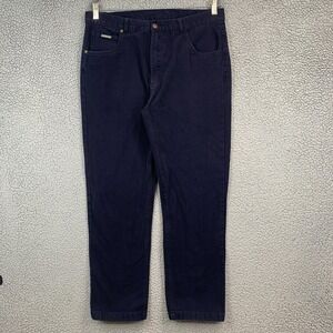 Peter Christian Mens Navy Blue Corduroy Pants Size 36x30 Cotton Vintage